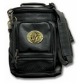 Leatherette Portable Cooler W/ Logoed Medallion (Die Struck)